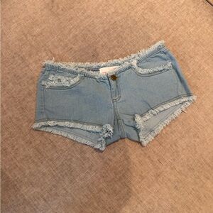 COACHELLA SHORTS!!!! Super mini Denim Frayed Women's Shorts - size S - NEW!